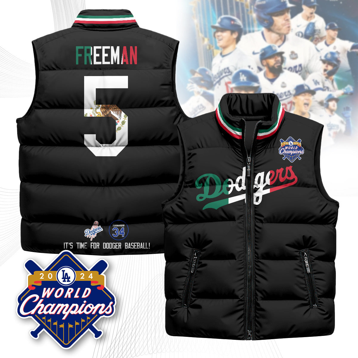 Los Angeles Dodgers Unisex Puffer Vest