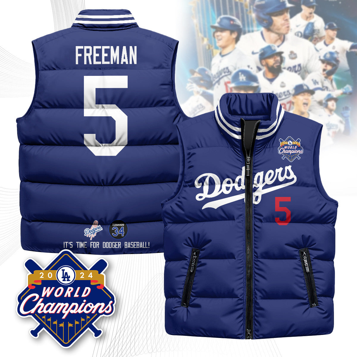 Los Angeles Dodgers Unisex Puffer Vest