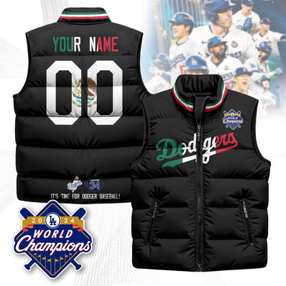 Custom Los Angeles Dodgers Unisex Puffer Vest