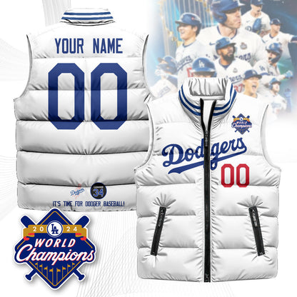Custom Los Angeles Dodgers Unisex Puffer Vest
