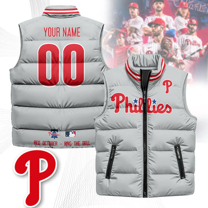 Custom Philadelphia Phillies Unisex Puffer Vest