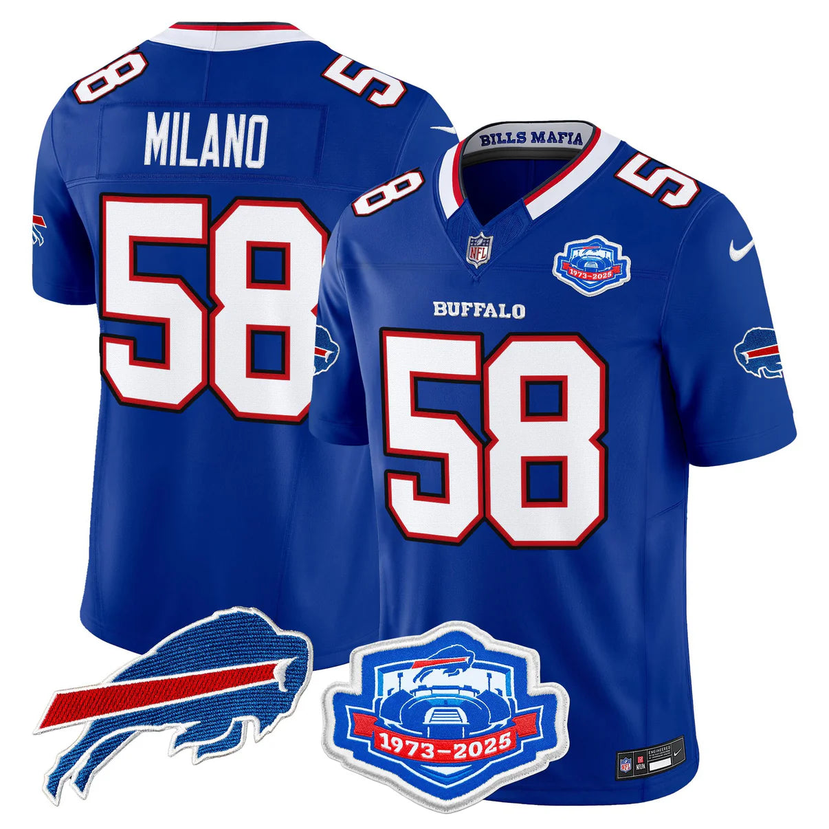BUF 2025 Farewell Season Patch Vapor Limited Jersey - All Stitched