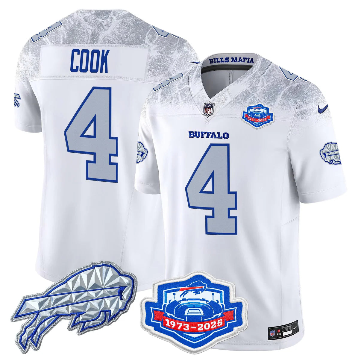 BUF 2025 Farewell Season Patch Vapor Limited Jersey - All Stitched