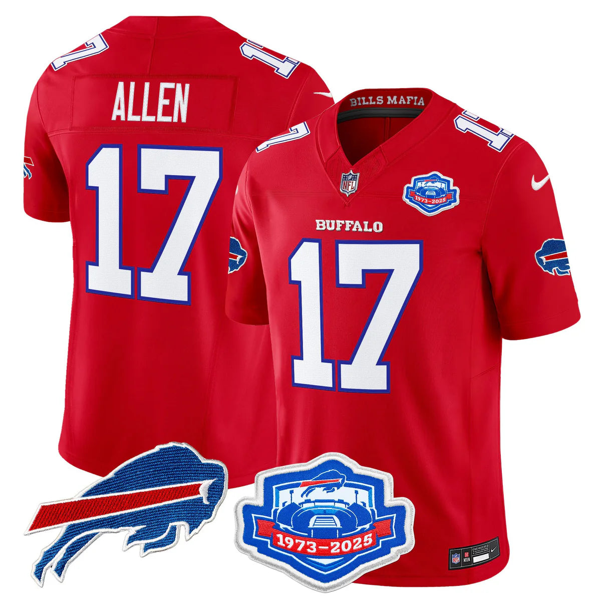 BUF 2025 Farewell Season Patch Vapor Limited Jersey - All Stitched