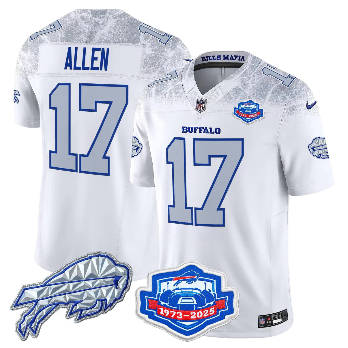 BUF 2025 Farewell Season Patch Vapor Limited Jersey - All Stitched