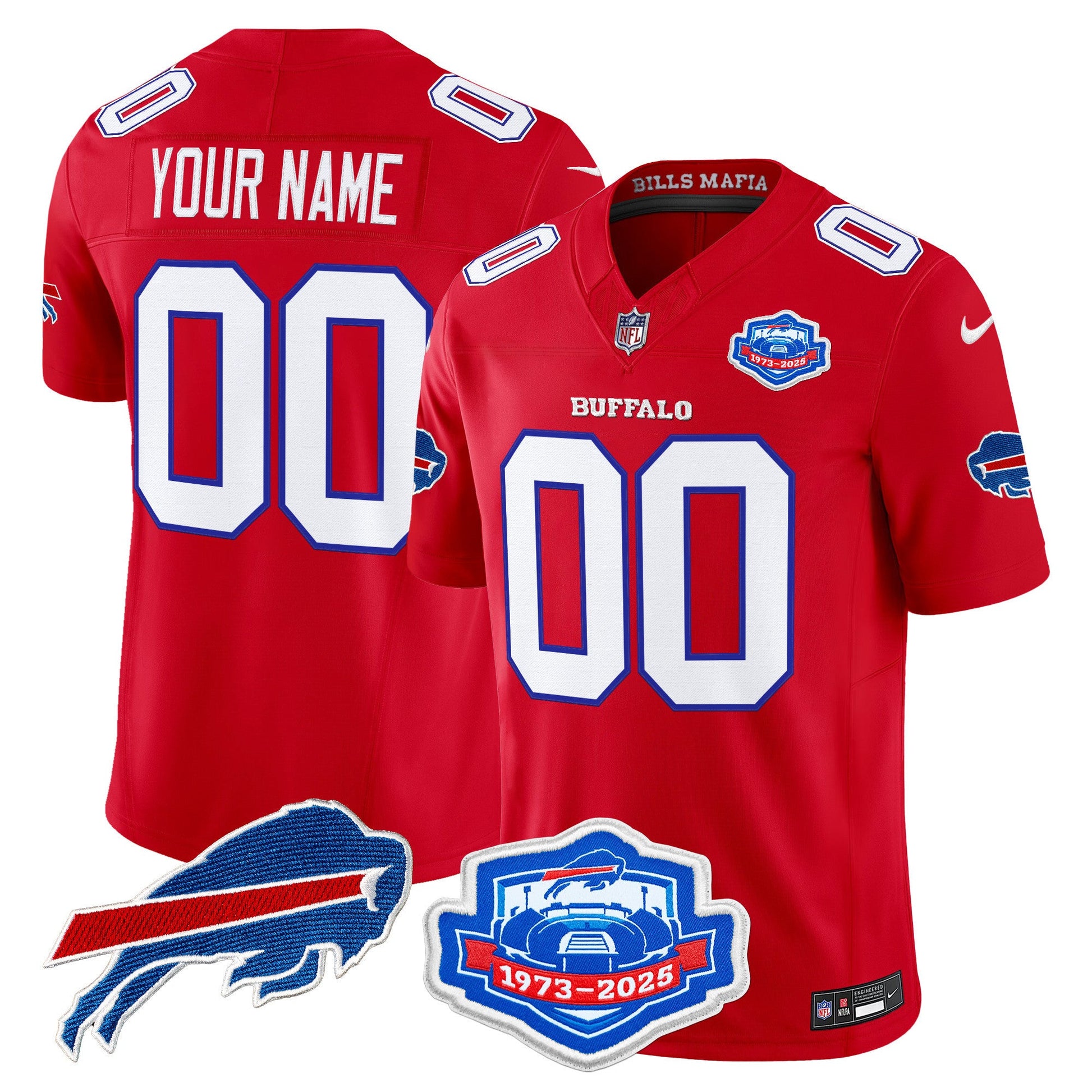 Buffalo Bills 2025 "Rivalries" Vapor Limited Custom Jersey - Farewell Season Patch - All Stitched
