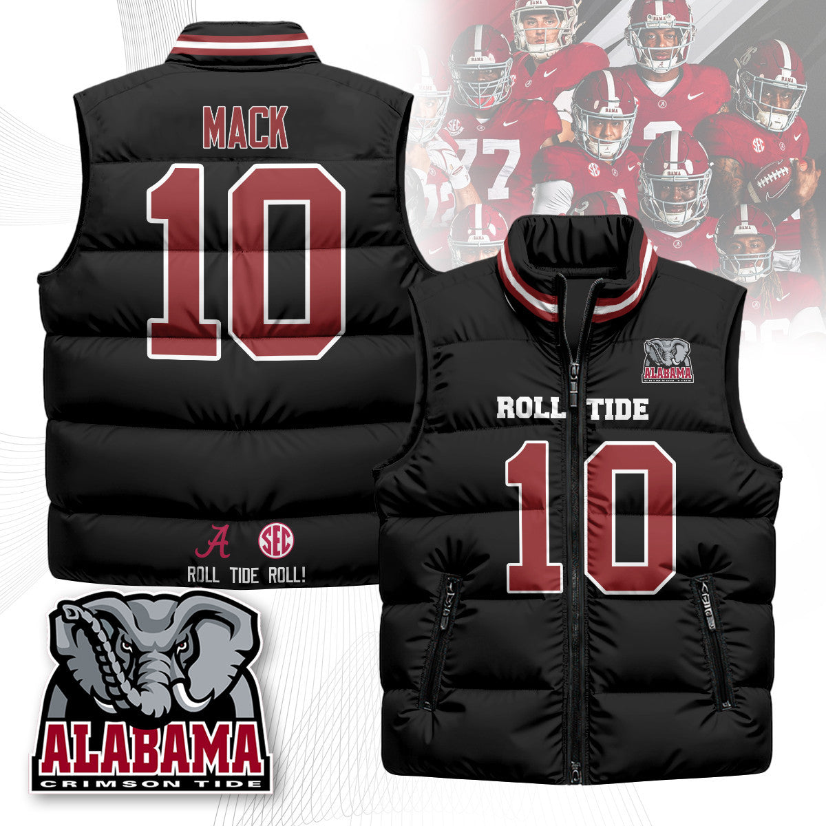 Alabama Crimson Tide Unisex Puffer Vest