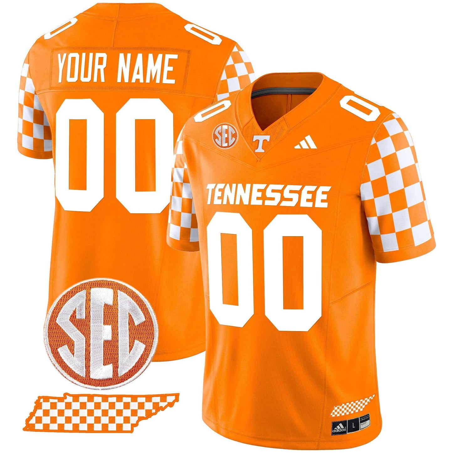 Tennessee Volunteers 'Rebrand 2026' Checkerboard Vapor Limited Custom Jersey - All Stitched