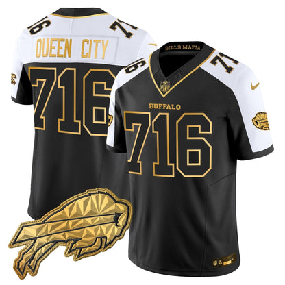 Men's Buffalo Bills 2025 "Rivalries" Gold Vapor Limited Jersey - All Stitched