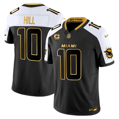 Men's Miami Dolphins 2025 "Rivalries" Gold Vapor Limited Jersey - All Stitched