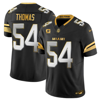 Men's Miami Dolphins 2025 "Rivalries" Gold Vapor Limited Jersey - All Stitched