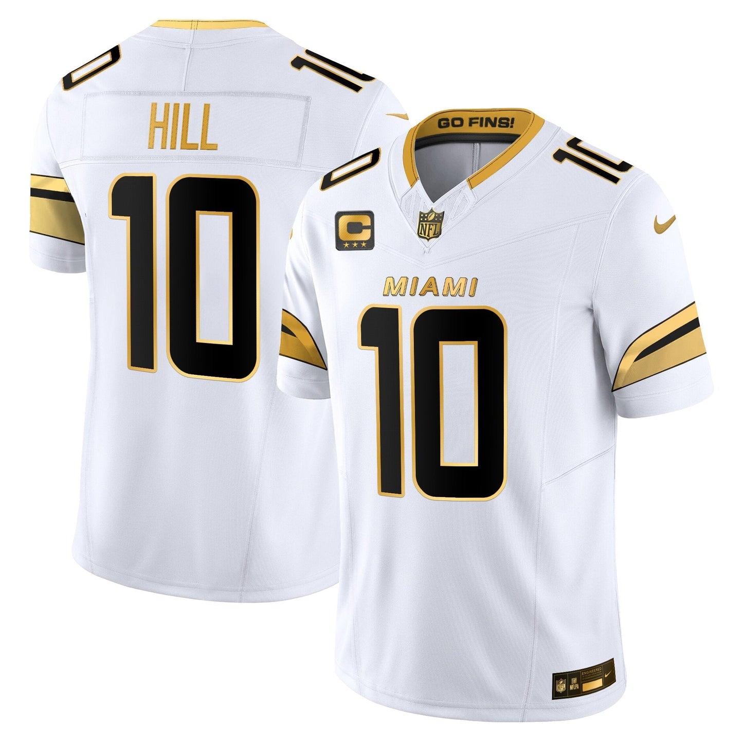 Men's Miami Dolphins 2025 "Rivalries" Gold Vapor Limited Jersey - All Stitched