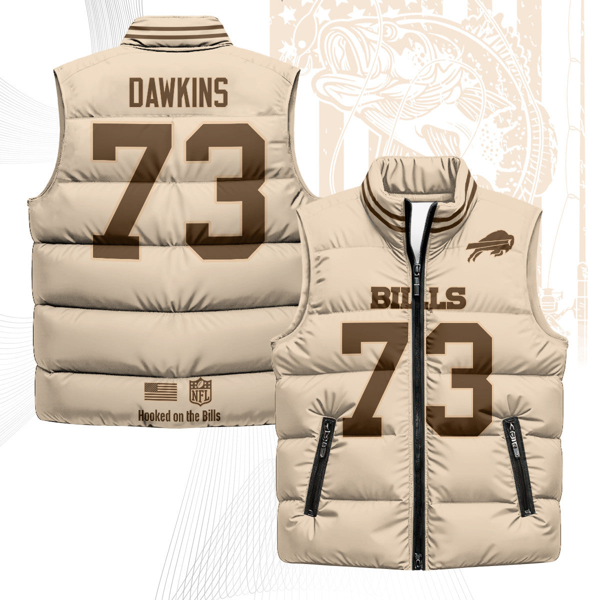 Buffalo Bills Fishing Unisex Puffer Vest