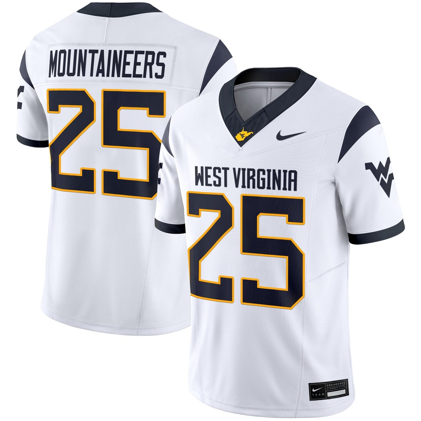 Men's West Virginia Mountaineers 2025 Vapor Limited Jersey - All Stitched