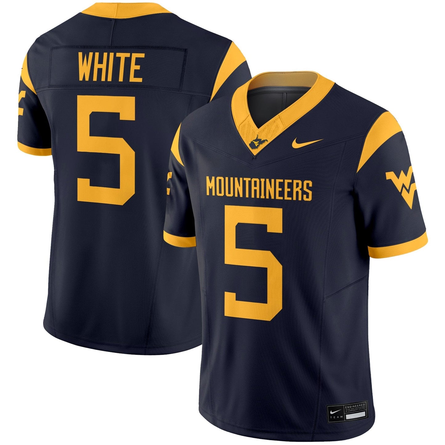 Men's West Virginia Mountaineers 2025 Vapor Limited Jersey - All Stitched