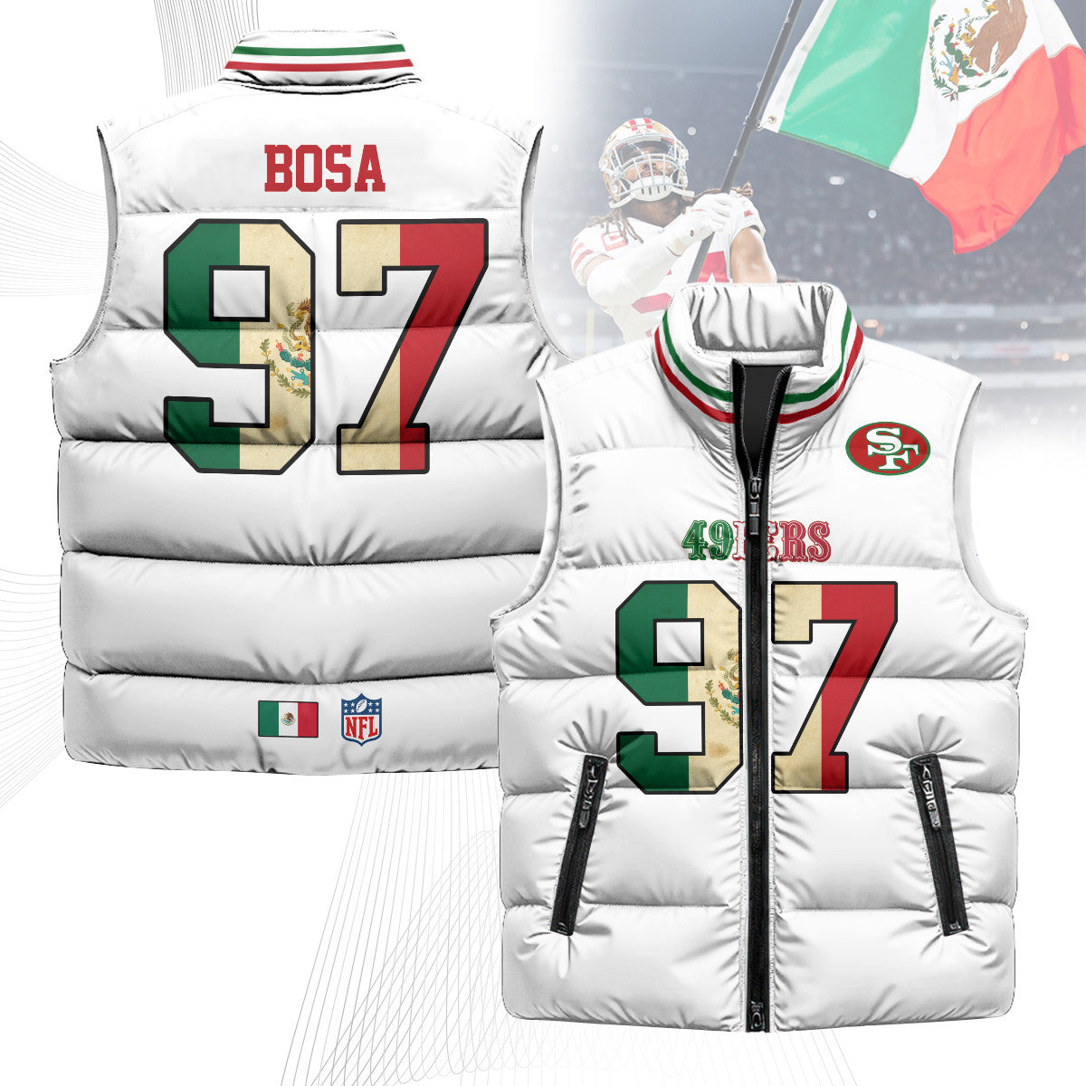 San Francisco 49ers Mexico Puffer Vest