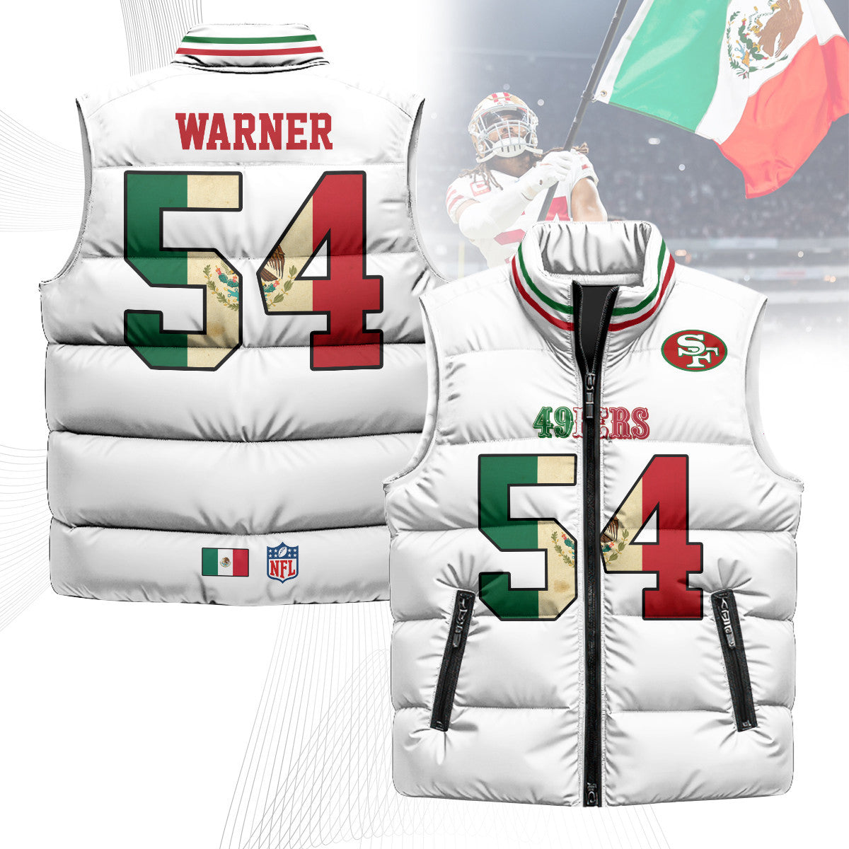 San Francisco 49ers Mexico Puffer Vest