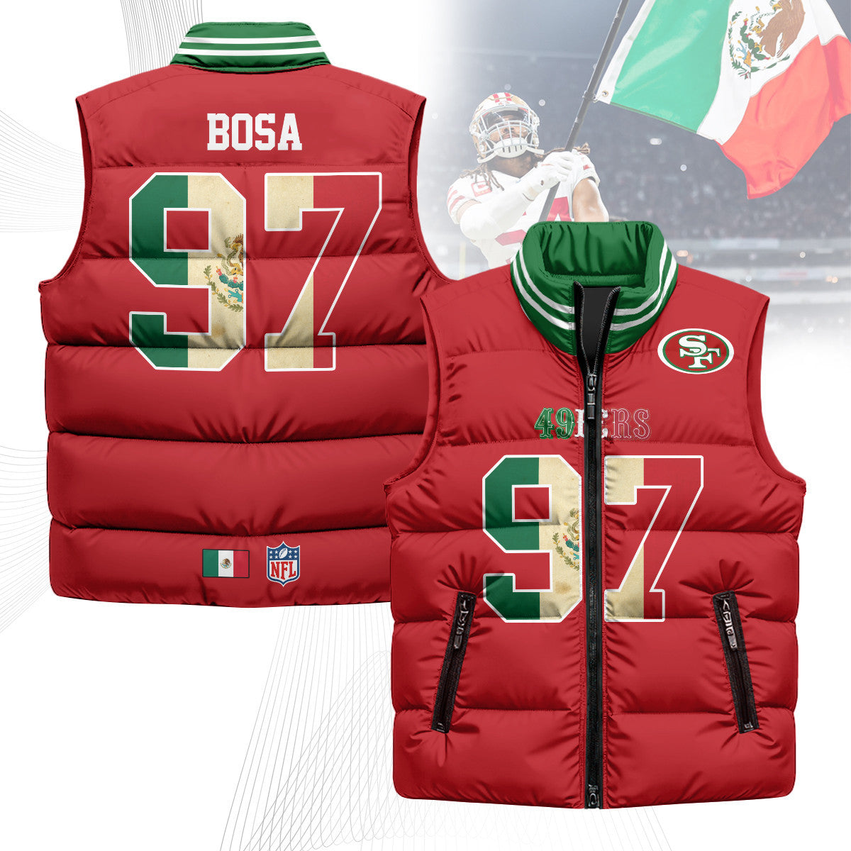 San Francisco 49ers Mexico Puffer Vest