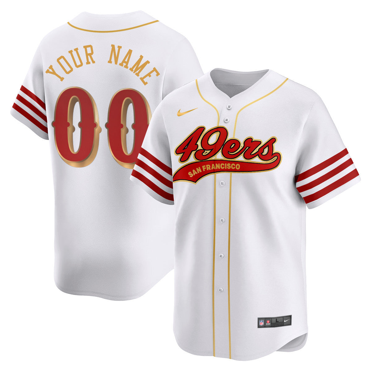 San Francisco 49ers Rivalry Series Baseball Jersey - All Stitched