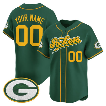 Green Bay Packers 2025 Vapor Baseball Custom Jersey V2 - All Stitched