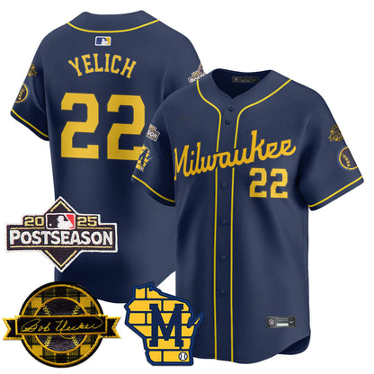 Milwaukee Brewers 2025 Postseason Jersey - All Stitched