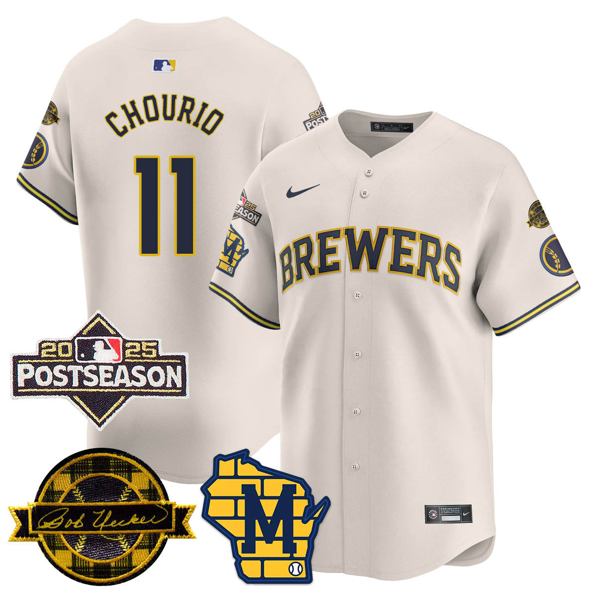 Milwaukee Brewers 2025 Postseason Jersey - All Stitched