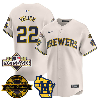 Milwaukee Brewers 2025 Postseason Jersey - All Stitched