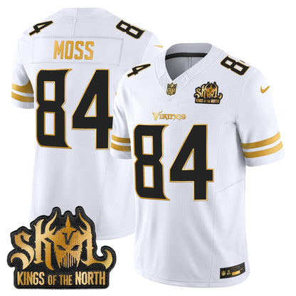 MIN 2025 Gold Vapor Limited Jersey - Kings Of The North Patch - All Stitched