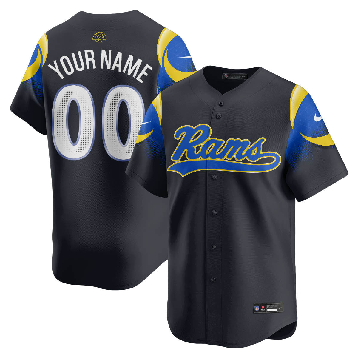 Custom LAR Rivalry Series Baseball Jersey - All Stitched