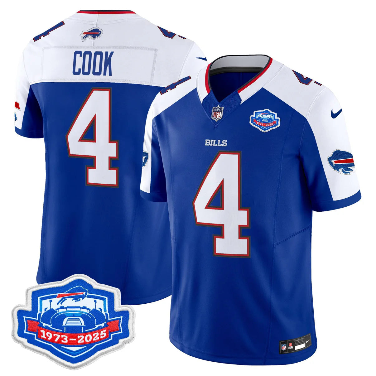 BUF 2025 Farewell Season Patch Vapor Limited Jersey - All Stitched