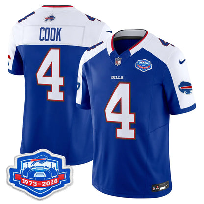 BUF 2025 Farewell Season Patch Vapor Limited Jersey - All Stitched