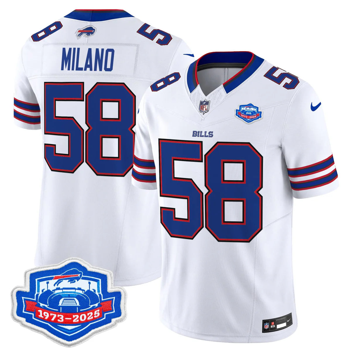 BUF 2025 Farewell Season Patch Vapor Limited Jersey - All Stitched