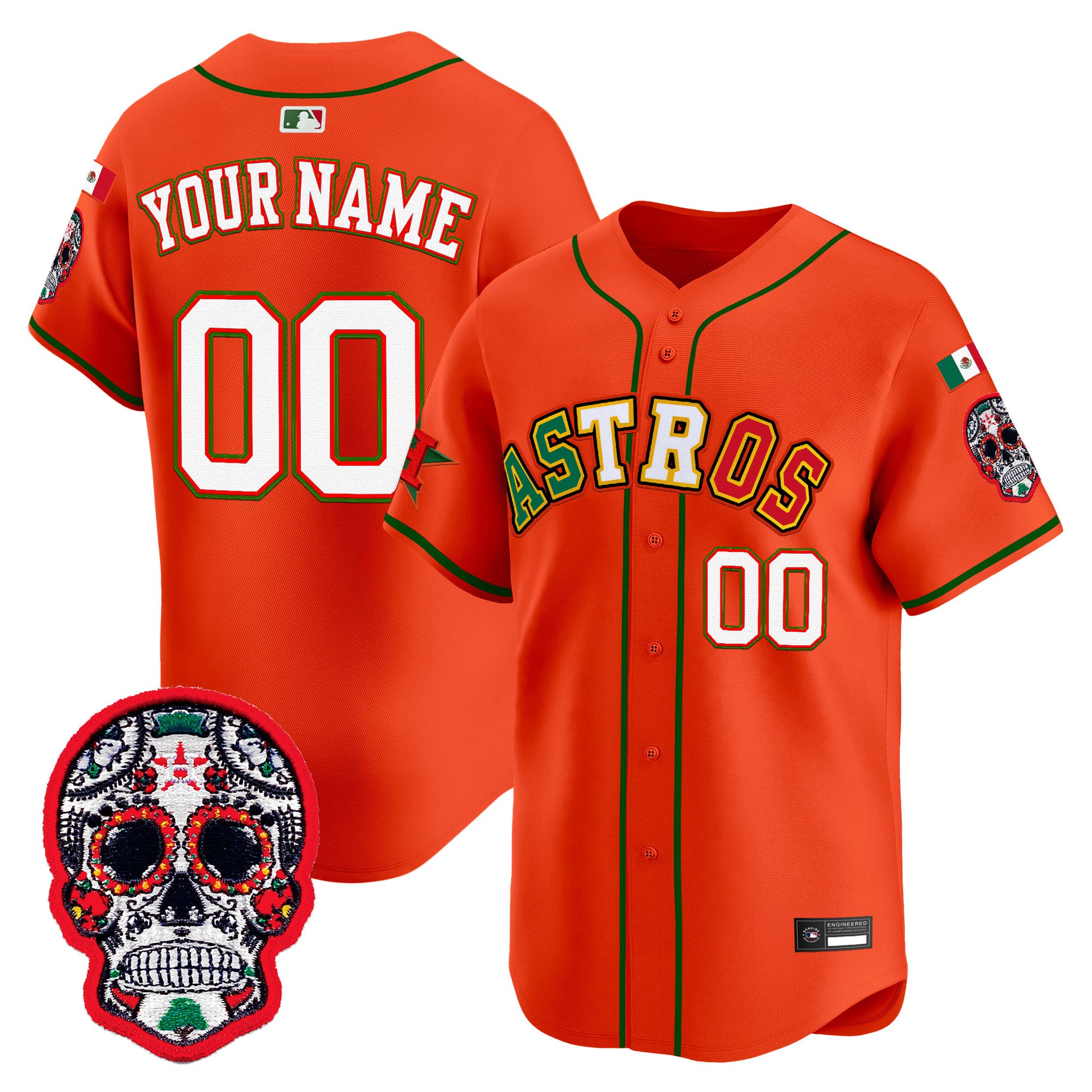 Houston Astros Mexico 2025 'Día de los Muertos Edition' Vapor Premier Limited Custom Jersey - All Stitched