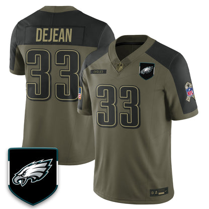 Philadelphia Eagles 2025 Salute to Service Limited Jersey - All Stitched
