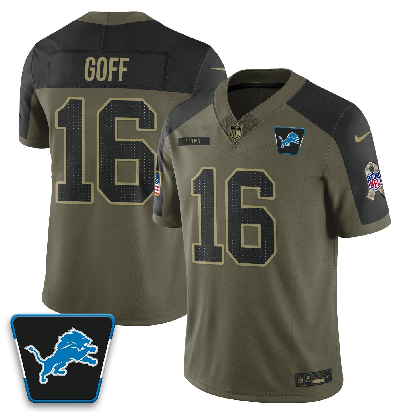 Detroit Lions 2025 Salute to Service Limited Jersey - All Stitched