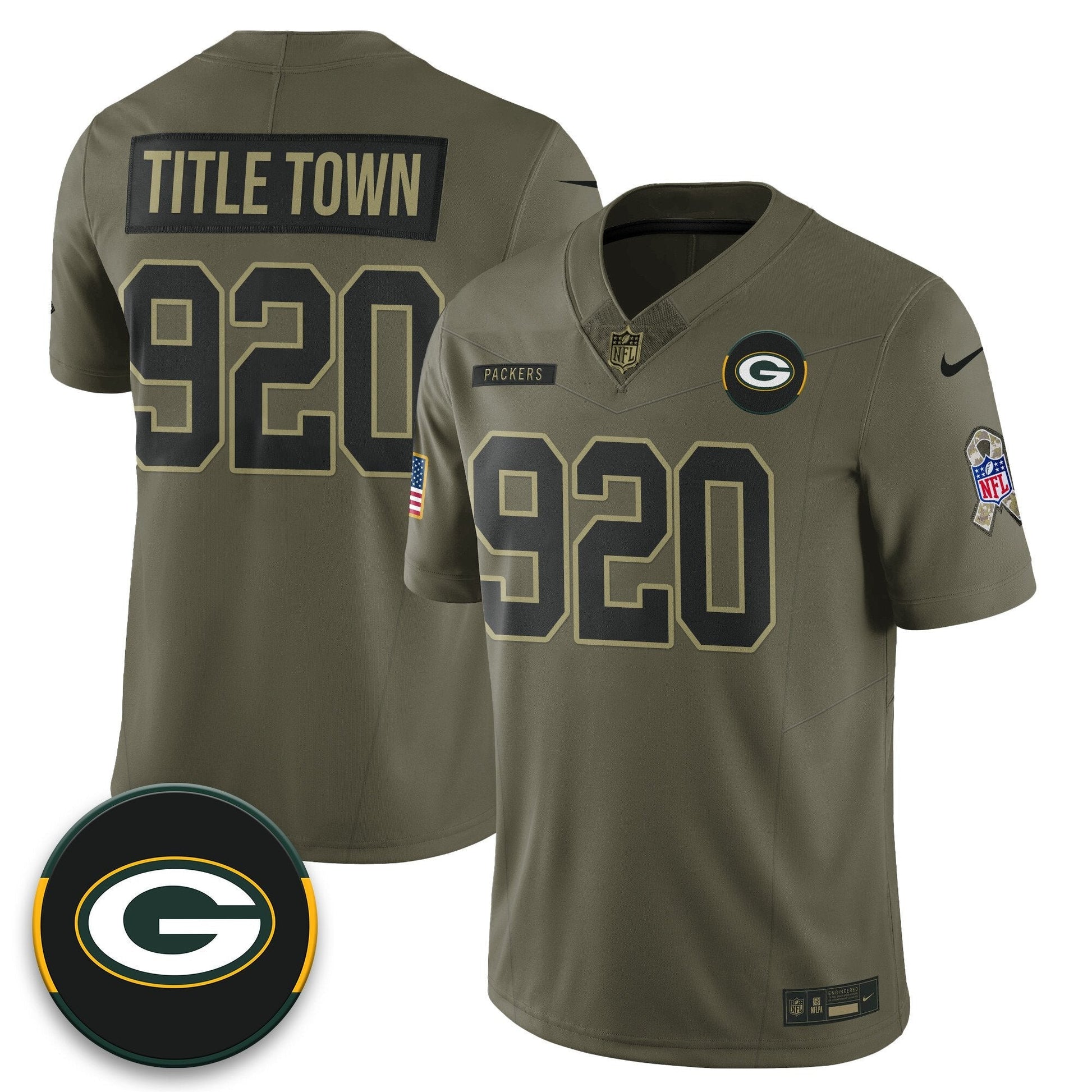Green Bay Packers 2025 Salute to Service Limited Jersey - All Stitched