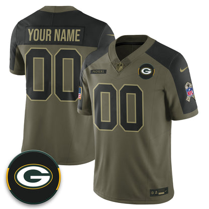 Green Bay Packers 2025 Salute to Service Limited Jersey - All Stitched