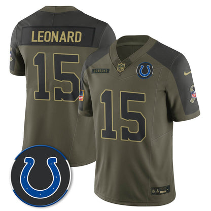 Indianapolis Colts 2025 Salute to Service Limited Jersey - All Stitched