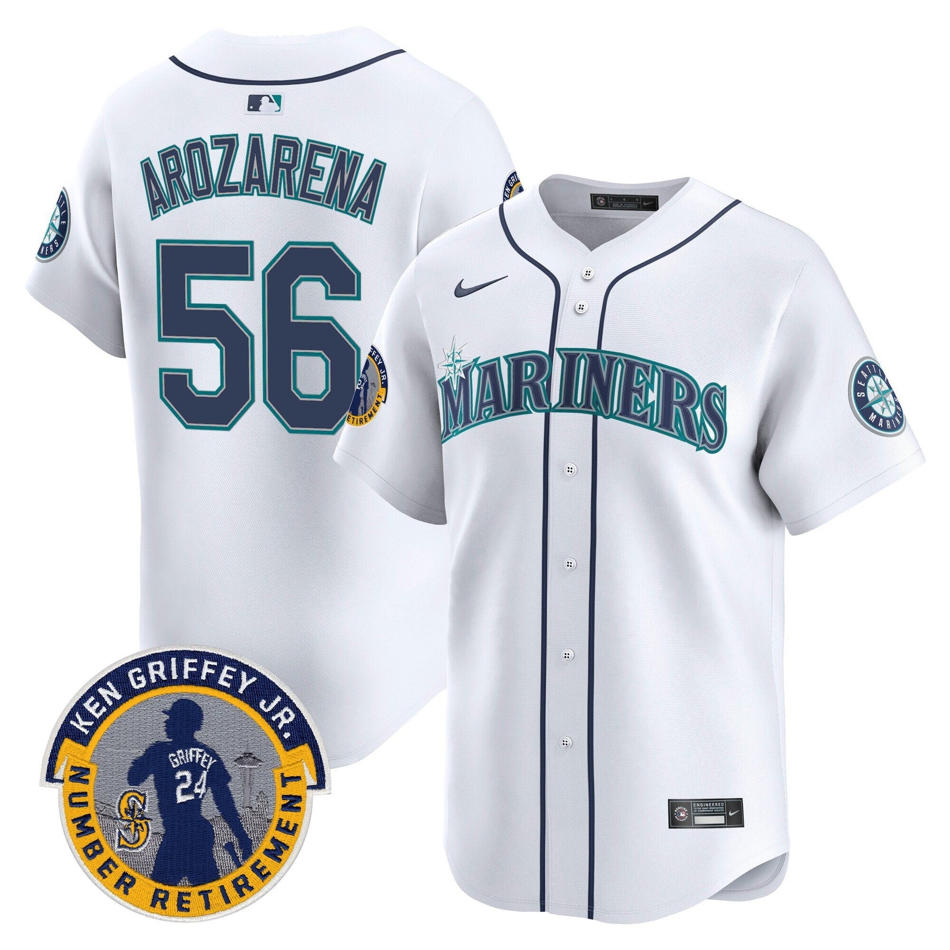 Men's Seattle Mariners 2025 Ken Griffey Jr. Patch Vapor Premier Limited Jersey - All Stitched