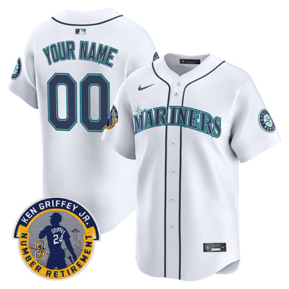Seattle Mariners 2025 Ken Griffey Jr. Patch Vapor Premier Limited Custom Jersey - All Stitched
