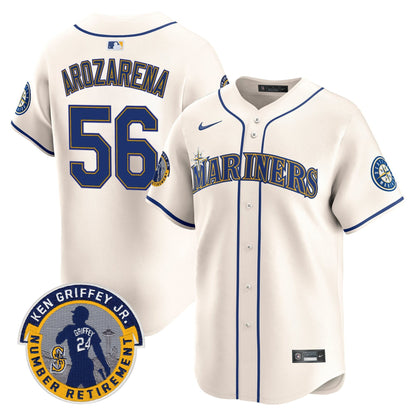 Men's Seattle Mariners 2025 Ken Griffey Jr. Patch Vapor Premier Limited Jersey - All Stitched