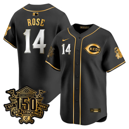 Men's Cincinnati Reds 150th Anniversary Patch Vapor Premier Limited Jersey - All Stitched