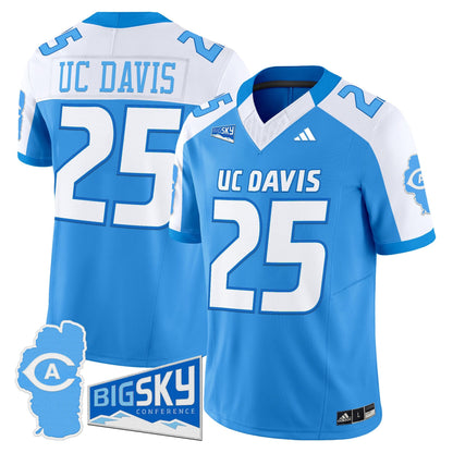 Men's UC Davis Aggies 2025 'Lake Tahoe Patch' Vapor Limited Jersey - All Stitched