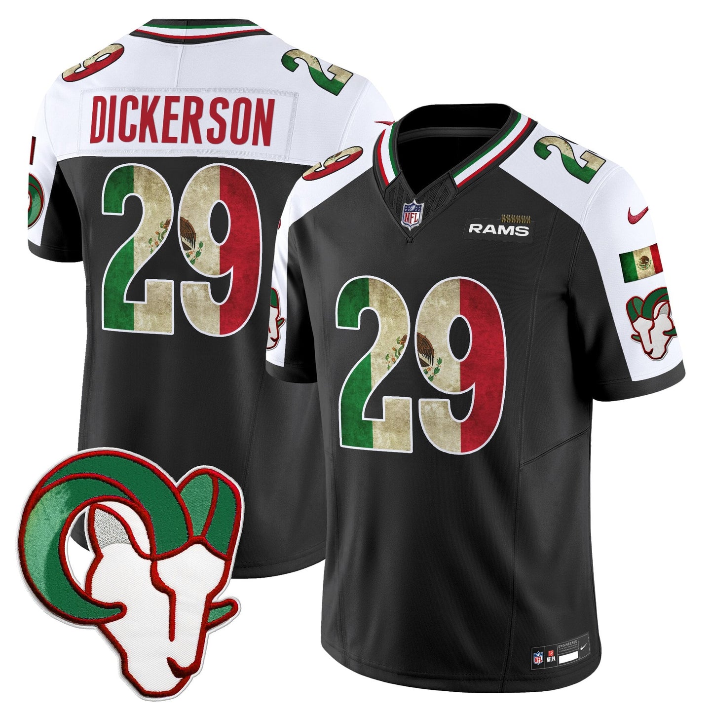 Men's Los Angeles Rams 2025 Mexico Vapor Limited Jersey - All Stitched