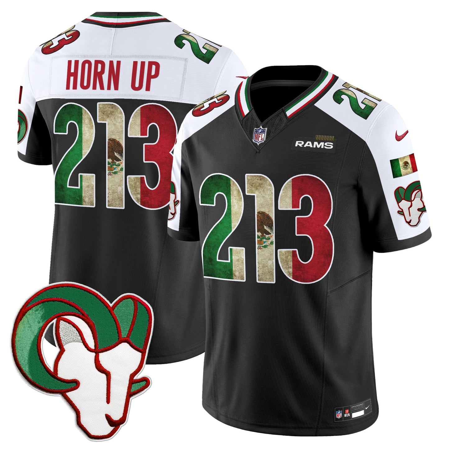 Men's Los Angeles Rams 2025 Mexico Vapor Limited Jersey - All Stitched