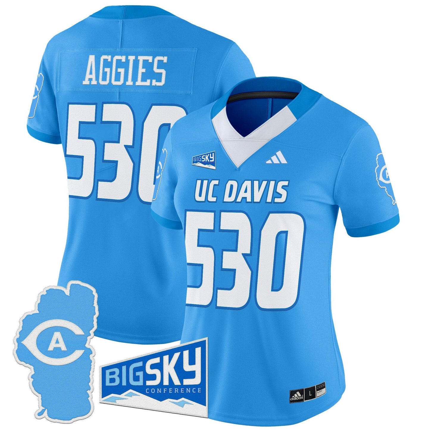 Women's UC Davis Aggies 2025 'Lake Tahoe Patch' Vapor Limited Jersey - All Stitched