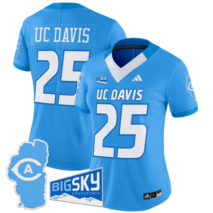 Women's UC Davis Aggies 2025 'Lake Tahoe Patch' Vapor Limited Jersey - All Stitched