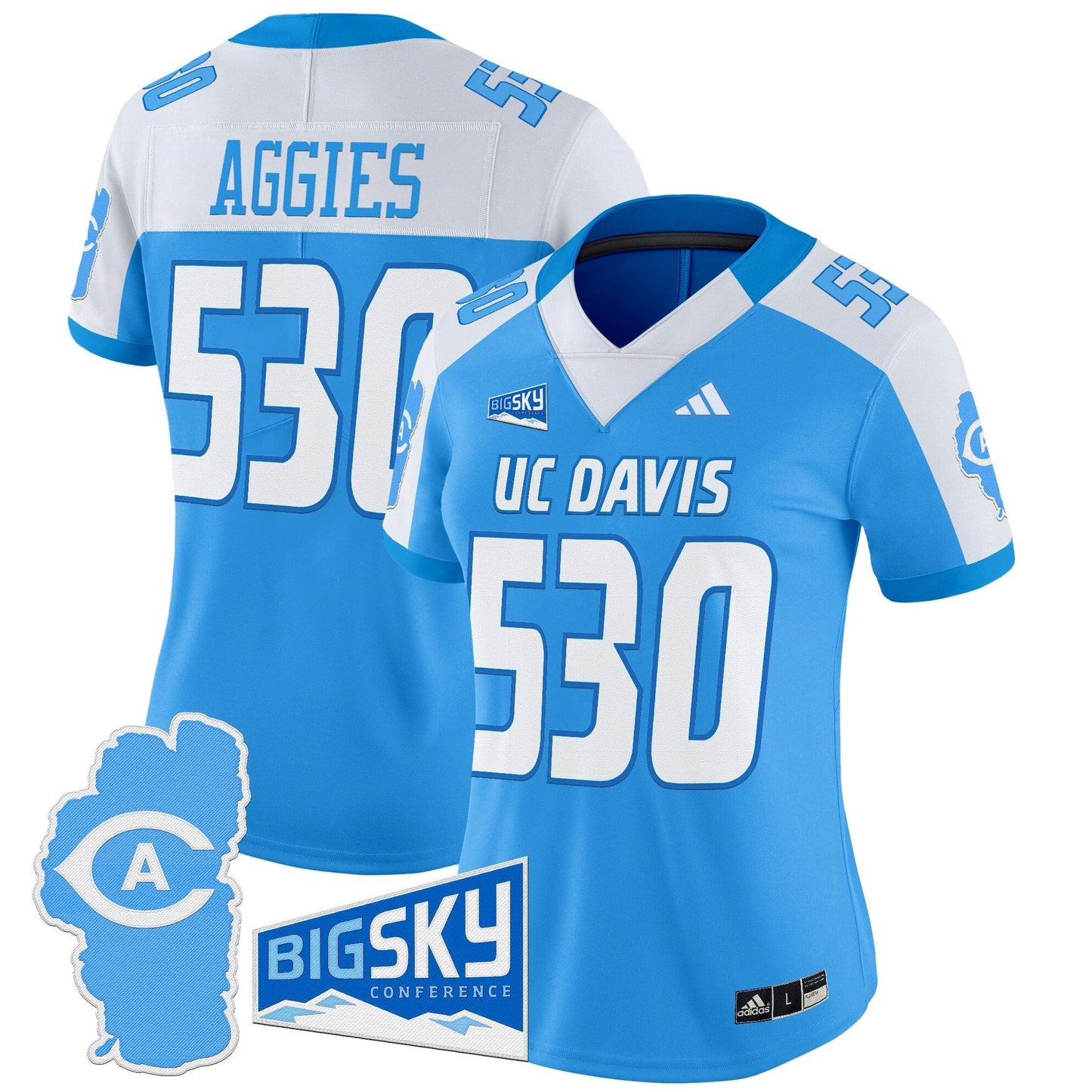 Women's UC Davis Aggies 2025 'Lake Tahoe Patch' Vapor Limited Jersey - All Stitched