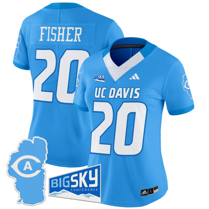 Women's UC Davis Aggies 2025 'Lake Tahoe Patch' Vapor Limited Jersey - All Stitched