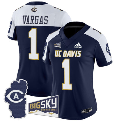 Women's UC Davis Aggies 2025 'Lake Tahoe Patch' Vapor Limited Jersey - All Stitched
